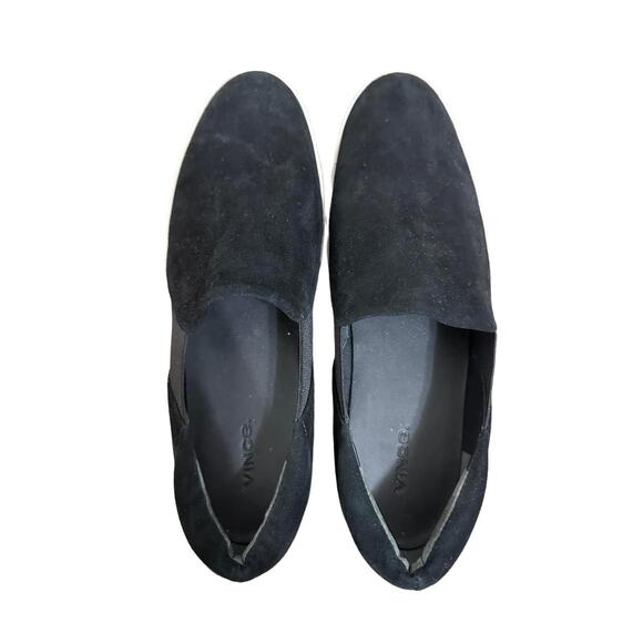 Vince Women's Black Warren Suede Slip On Platform Sneaker Size 11 0400010684847 - Picture 2 of 9